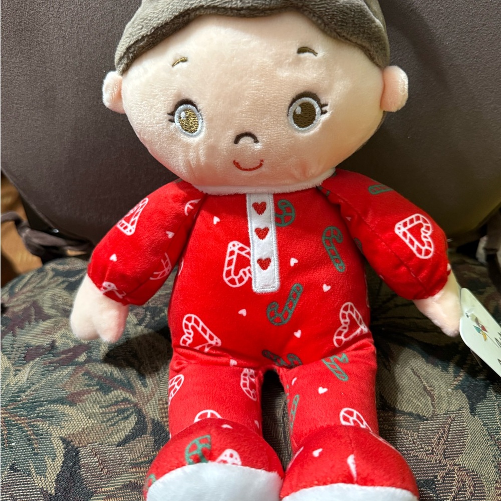 Red and White Plush Doll